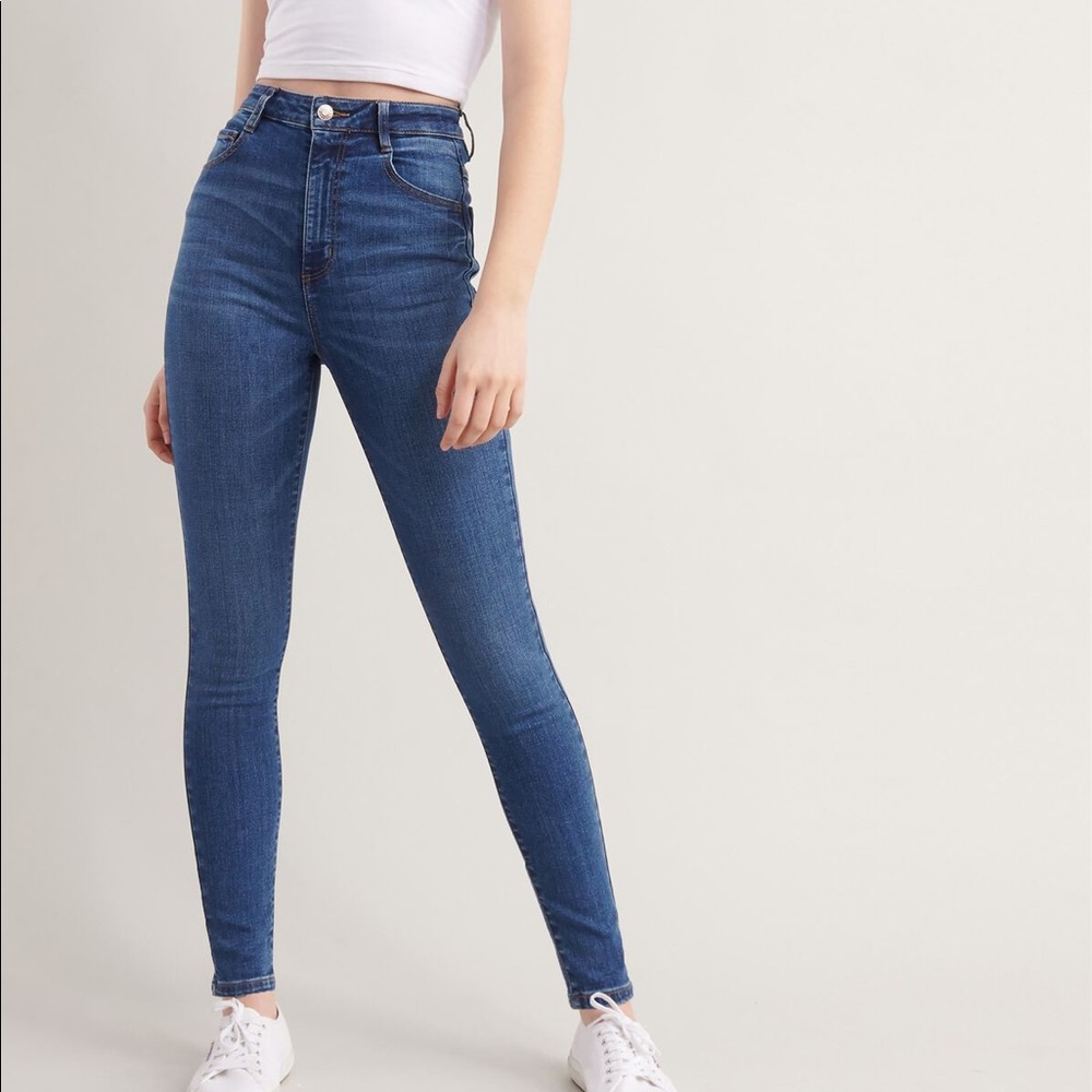 Garage high rise jeans empire blue